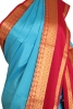 Contrast Wedding Mysore Crepe Silk Saree